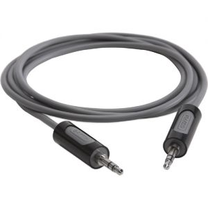  Griffin Flat Aux Cables Black 6ft (1.8m) for iPad/iPhone/iPod (GC17094)